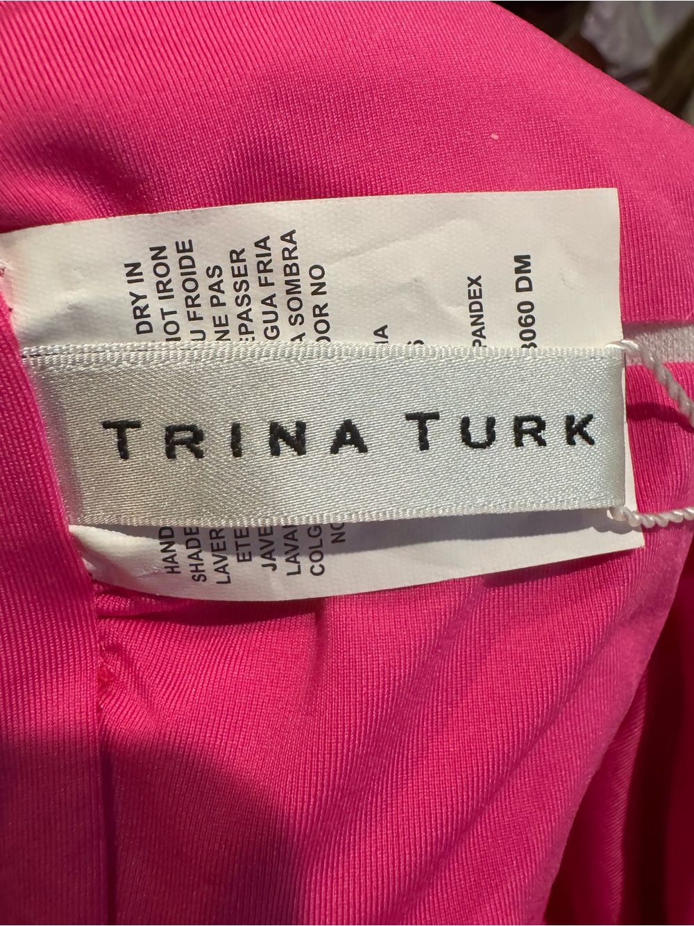 Trina Turk Fan Faire Sz 6 Ruffled Plunge One-Piece Swimsuit Pink Orange NWT - Picture 8 of 9
